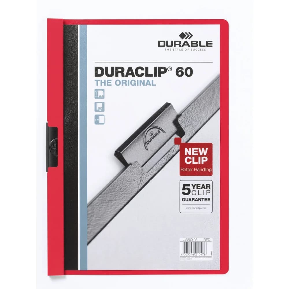 DURABLE Klemm-Mappe Duraclip Original 60 A4 rot