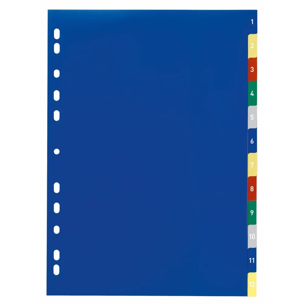 DURABLE Ordnerregister 1-12 - mehrfarbig