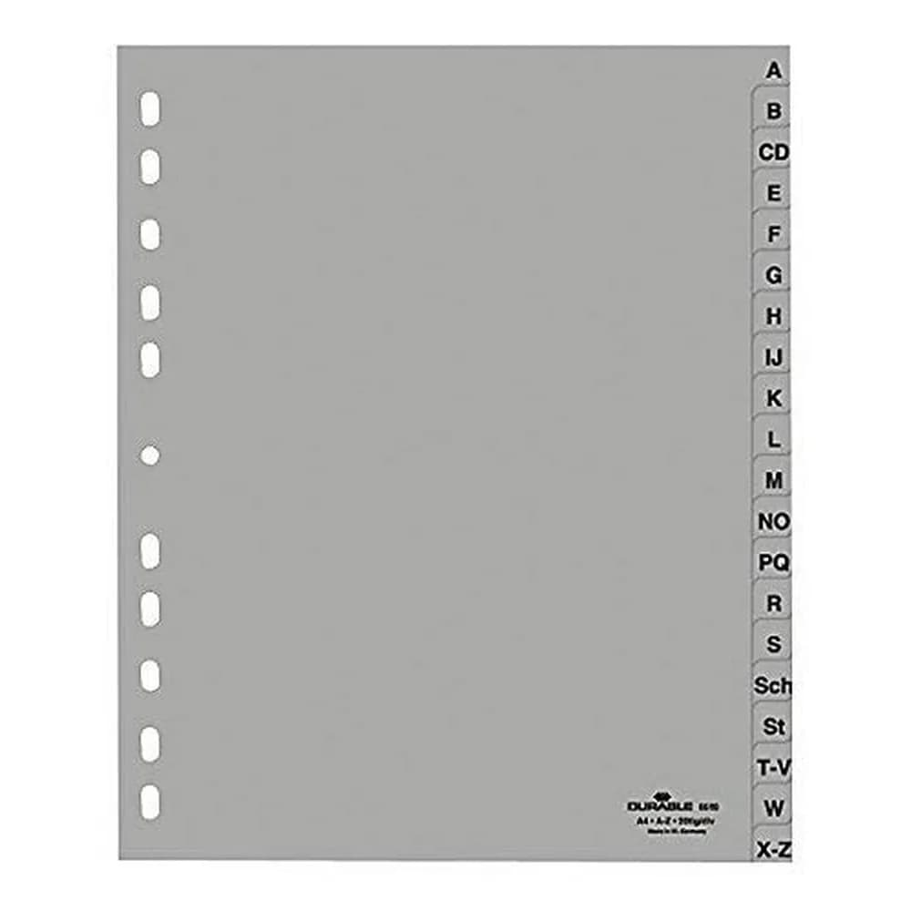 Durable 652010 Tab-Register Alphabetischer Registerindex Grau