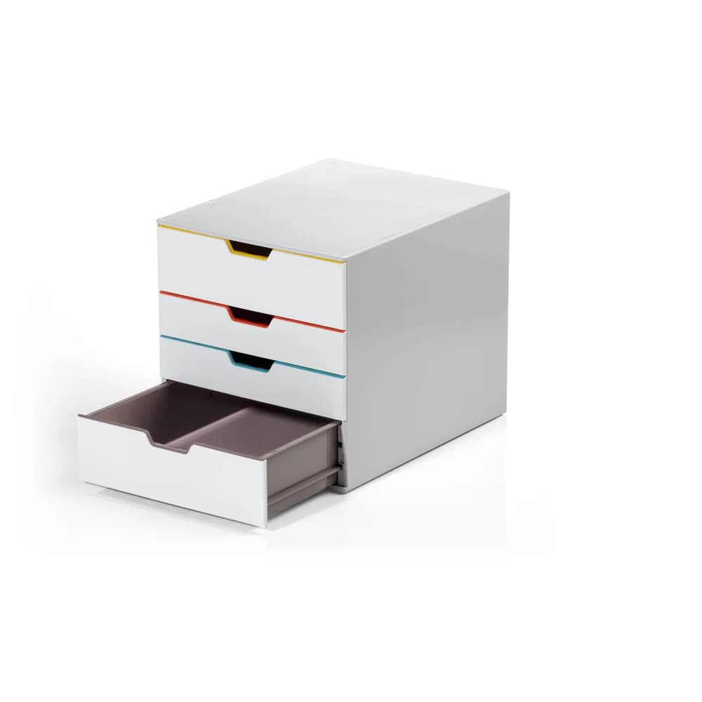 Durable Schubladenbox VARICOLOR MIX 4 762427 4 Schübe grau/farbig