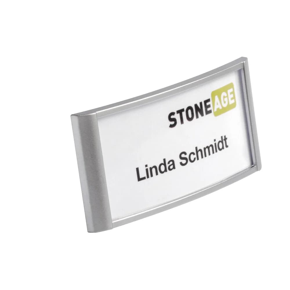 Durable 854223 Namensschild Classic 34 x 74 mm mit Magnet, silber