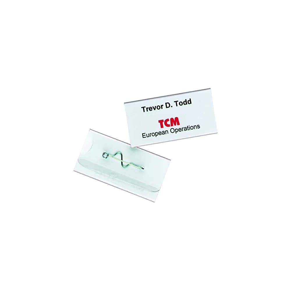 Durable 800619 Namensschilder mit Anstecknadel 30 x 60 mm, 100 Stück