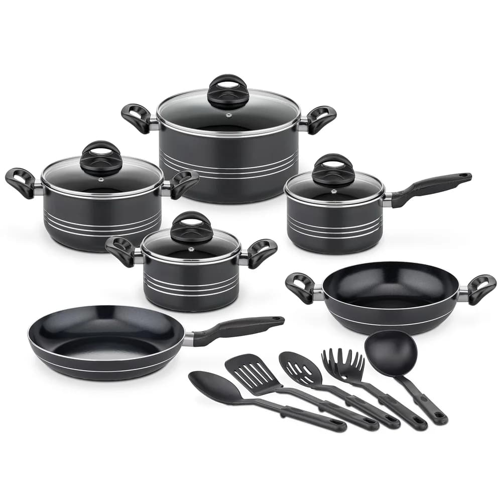 GSW Kochtopf-Set Milano Nero 15-tlg.