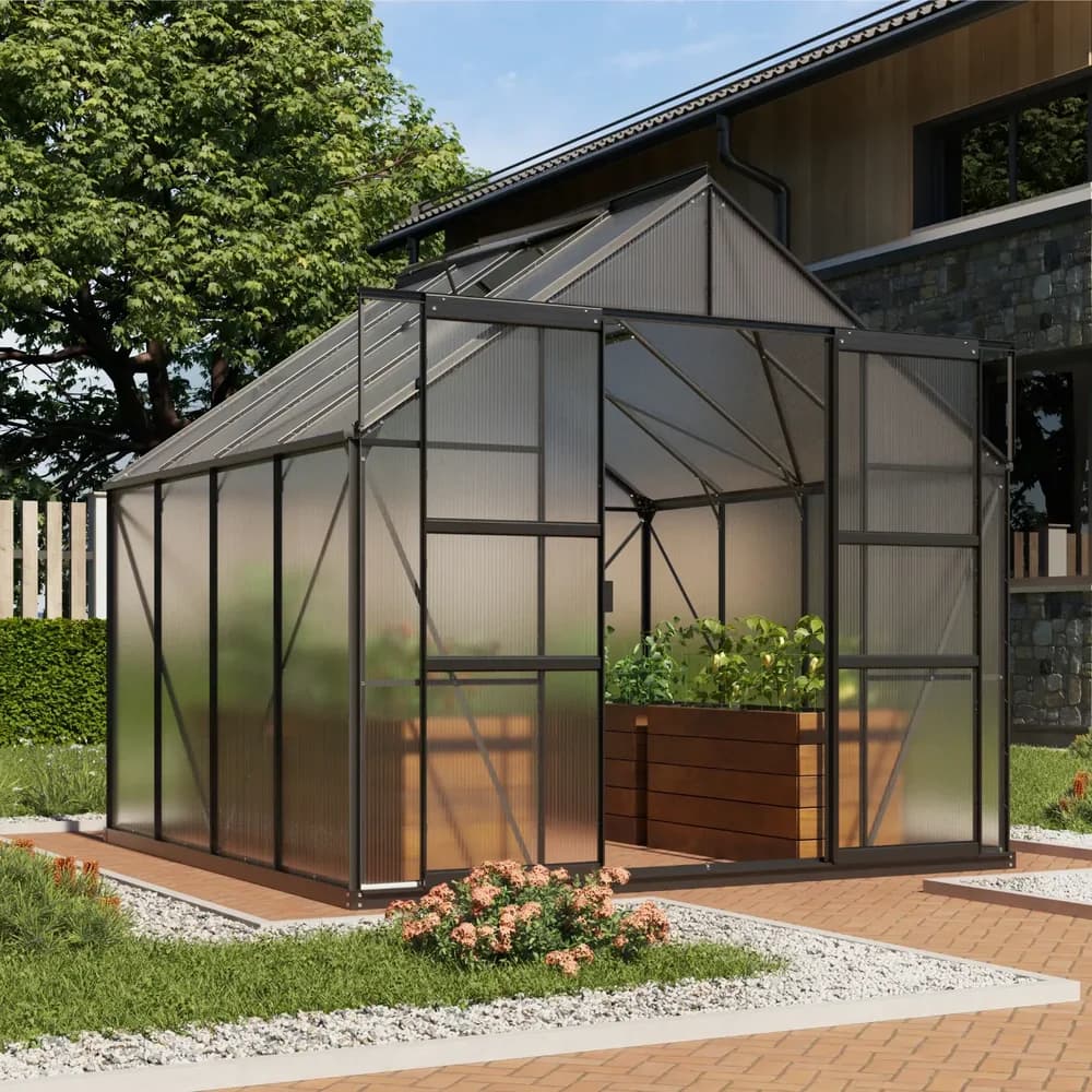 Vitavia Gewächshaus "Mars 6700",schwarz,6,7 m2