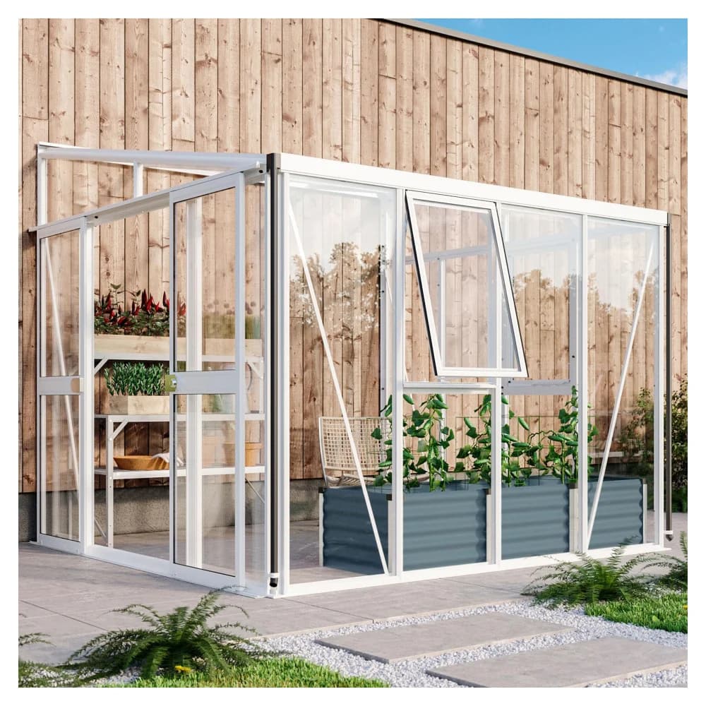 Vitavia Anlehn-Gewächshaus "Helena 7000",weiß,7,0 m2