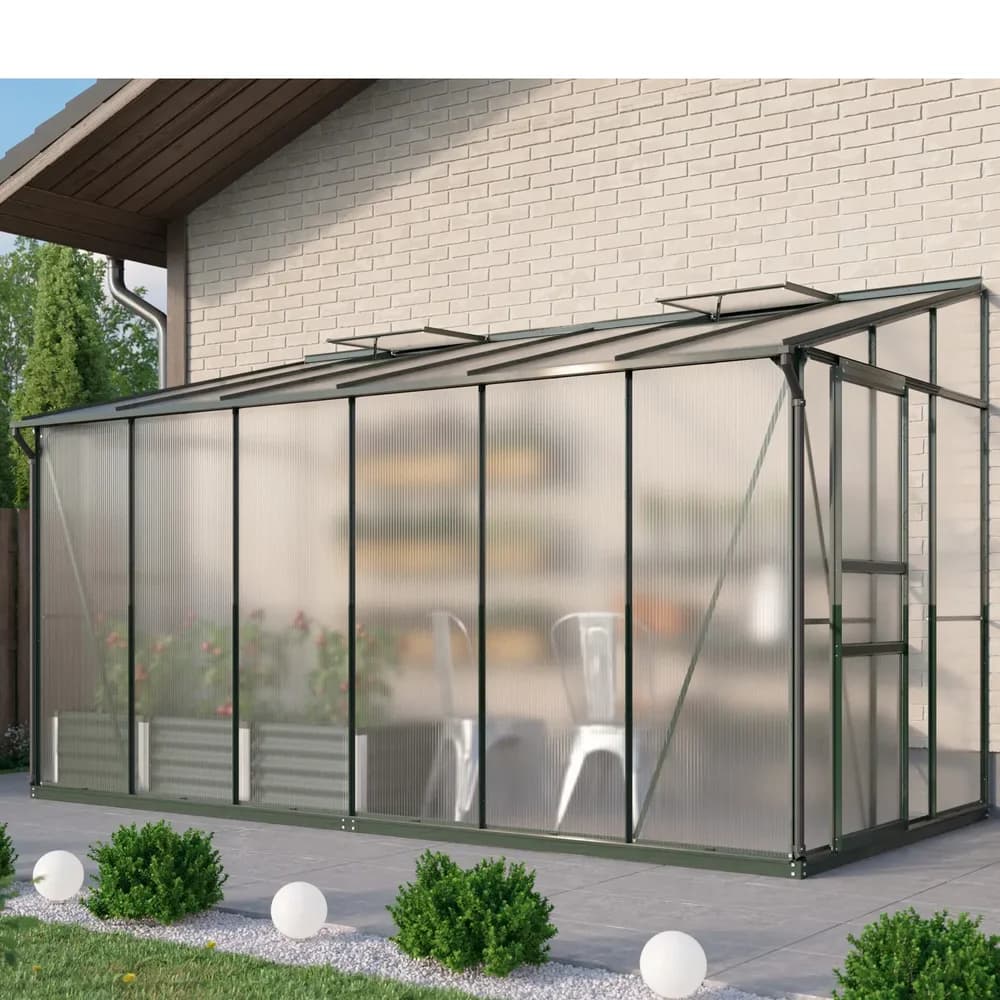Vitavia Anlehn-Gewächshaus "Osiris 7800",smaragd,7,8 m2