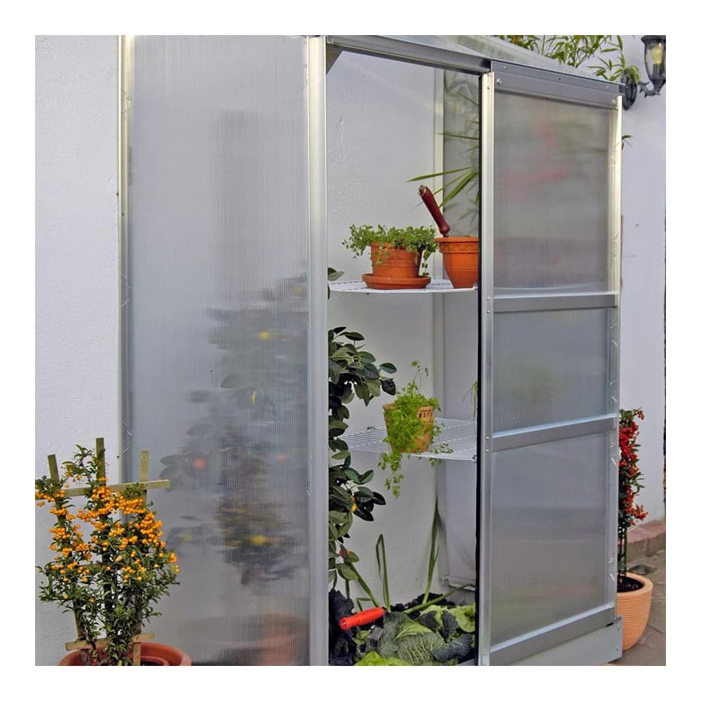 Vitavia Anlehn-Gewächshaus "Styx 900",aluminium eloxiert,0,9 m2