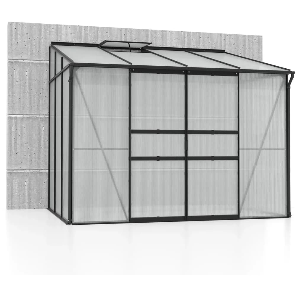 Vitavia Anlehn-Gewächshaus "Osiris 5200",schwarz,5,2 m2