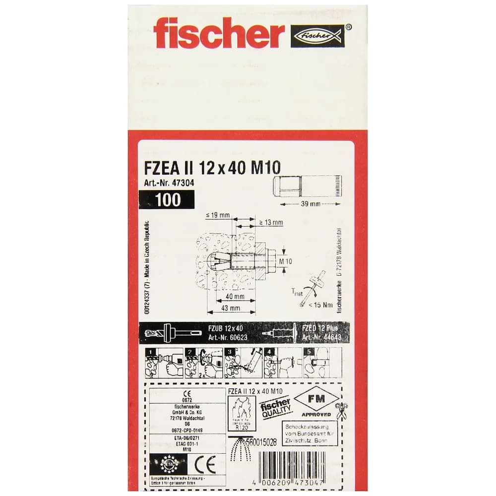 fischer Zykon-Einschlaganker FZEA II 12x40 M10