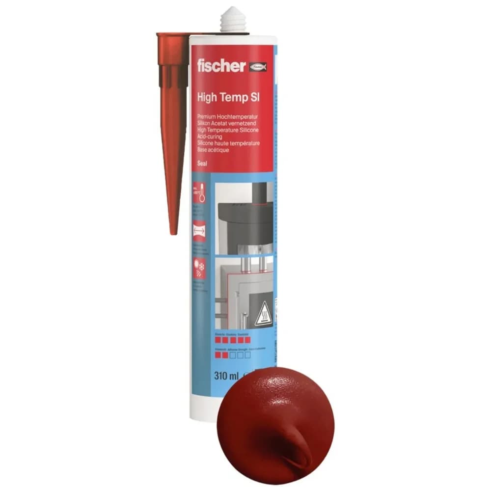 fischer Hochtemperatursilikon DHS 310ml rot