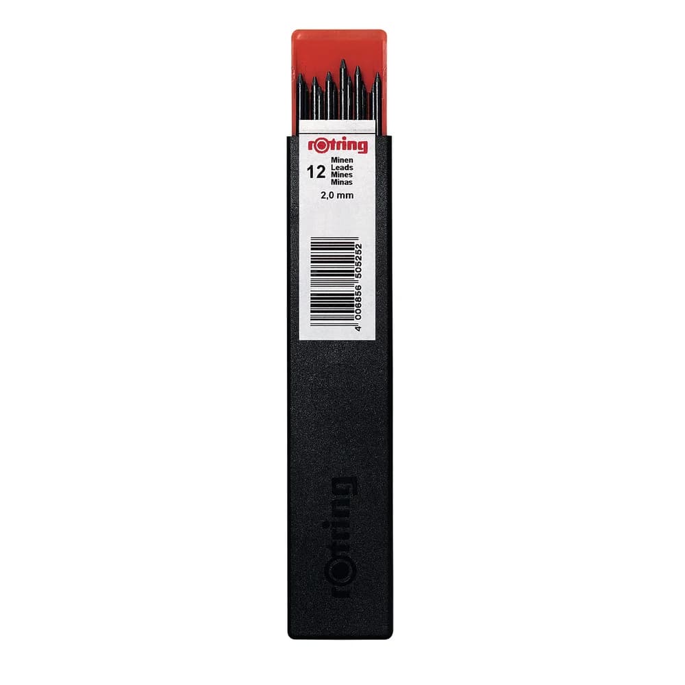 rotring Fallminen 2,0mm HB schwarz VE=12 Stück
