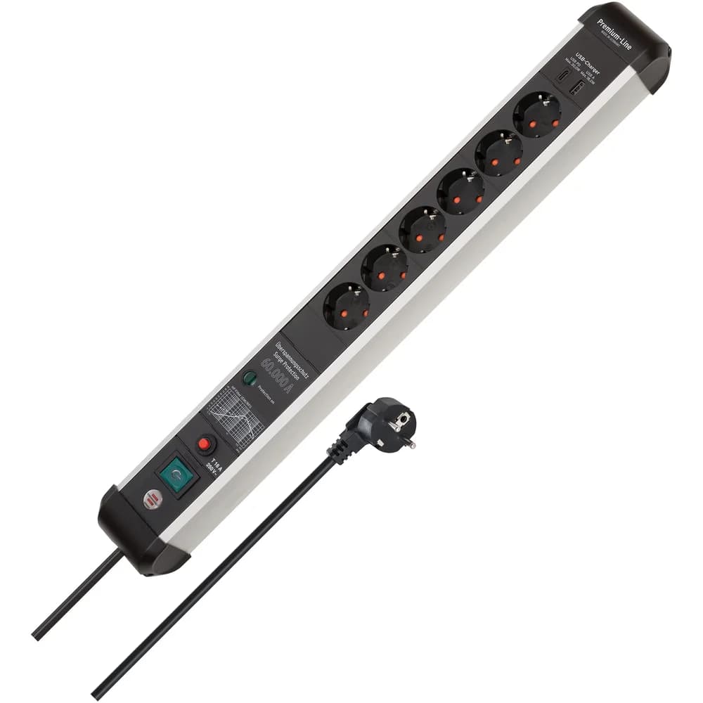 Brennenstuhl Premium-Protect-Line 6fach, PD 30W