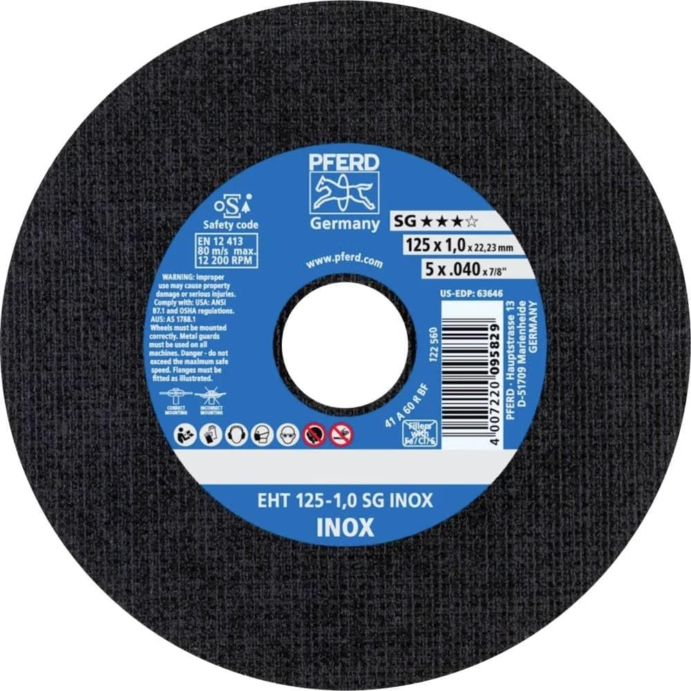 PFERD TOOLS Trennscheibe EHT 125x1,0x22,23 mm gerade Leistungslinie SG INOX für Edelstahl