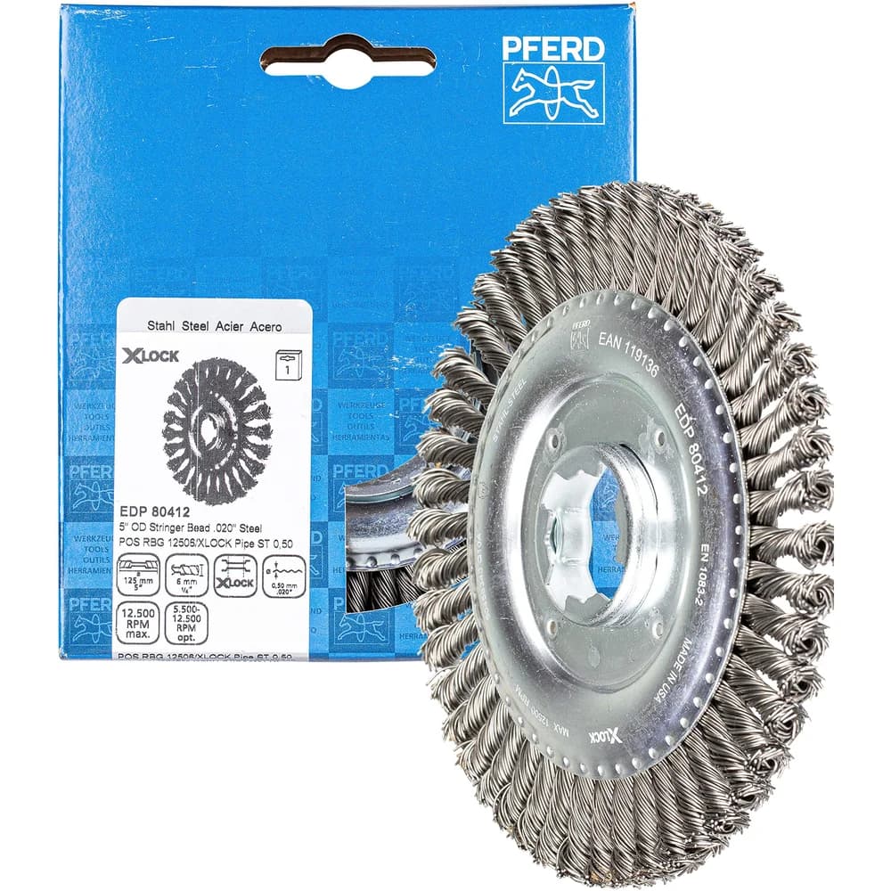 Pferd Rundbürste PFERD TOOLS PIPELINE Bürste gezopft RBG Ø 125x6 Bohrung 22,2 mm/X-LOCK