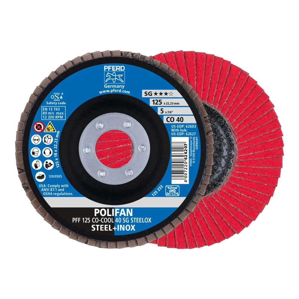 PFERD Fächerschleifscheibe gerade 125mm CO40 SGP-COOL
