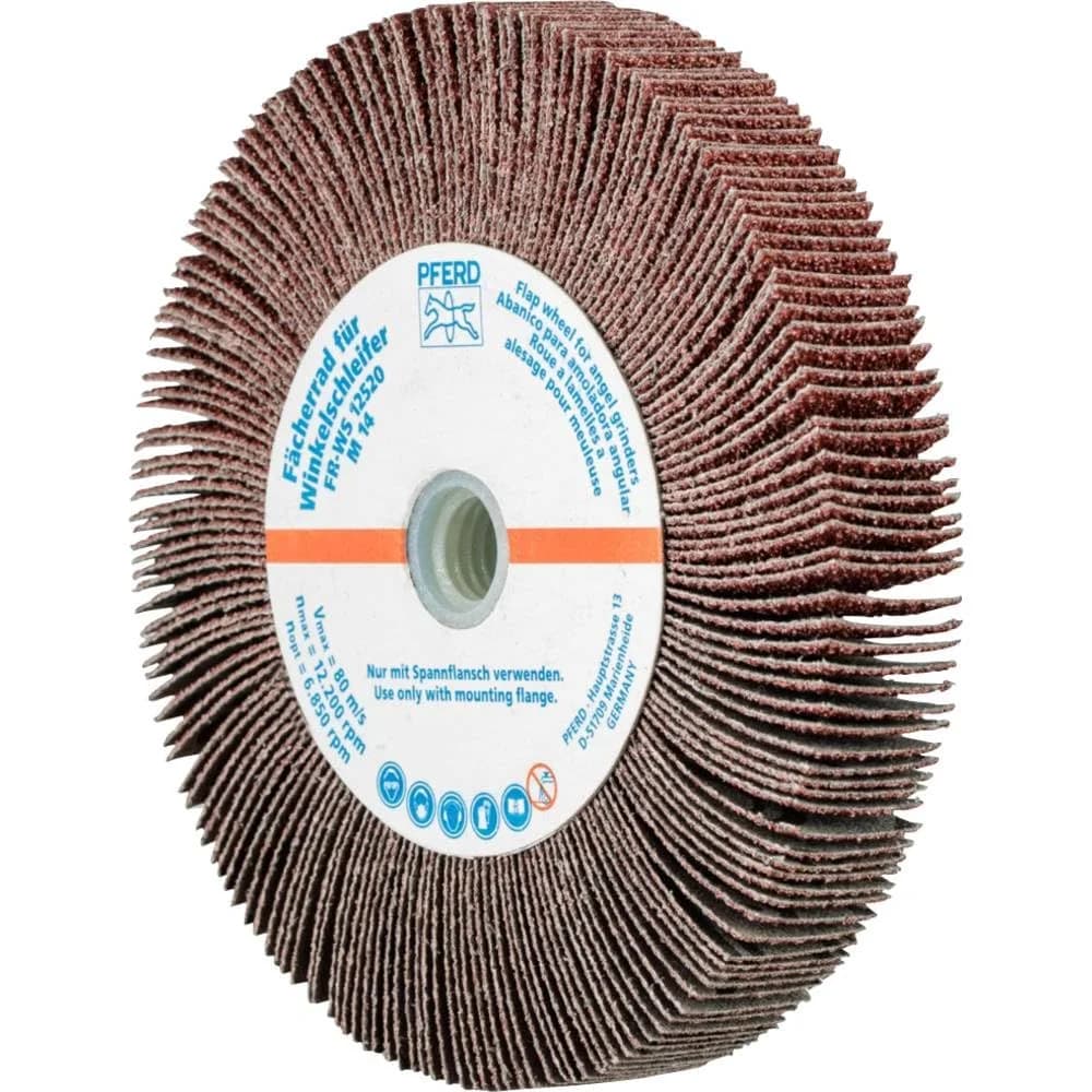 PFERD TOOLS Lamellenschleifrad für Winkelschleifer FR WS Ø 125x20mm M14 A40 universelle Anwendung