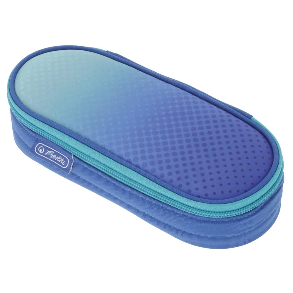 herlitz Schlampermäppchen befüllt Dip Dye blau/türkis