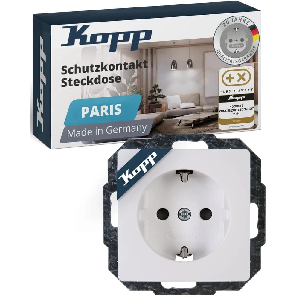 Kopp Schuko-Steckdose 1-f. UP m. Kinderschutz PAR arkt
