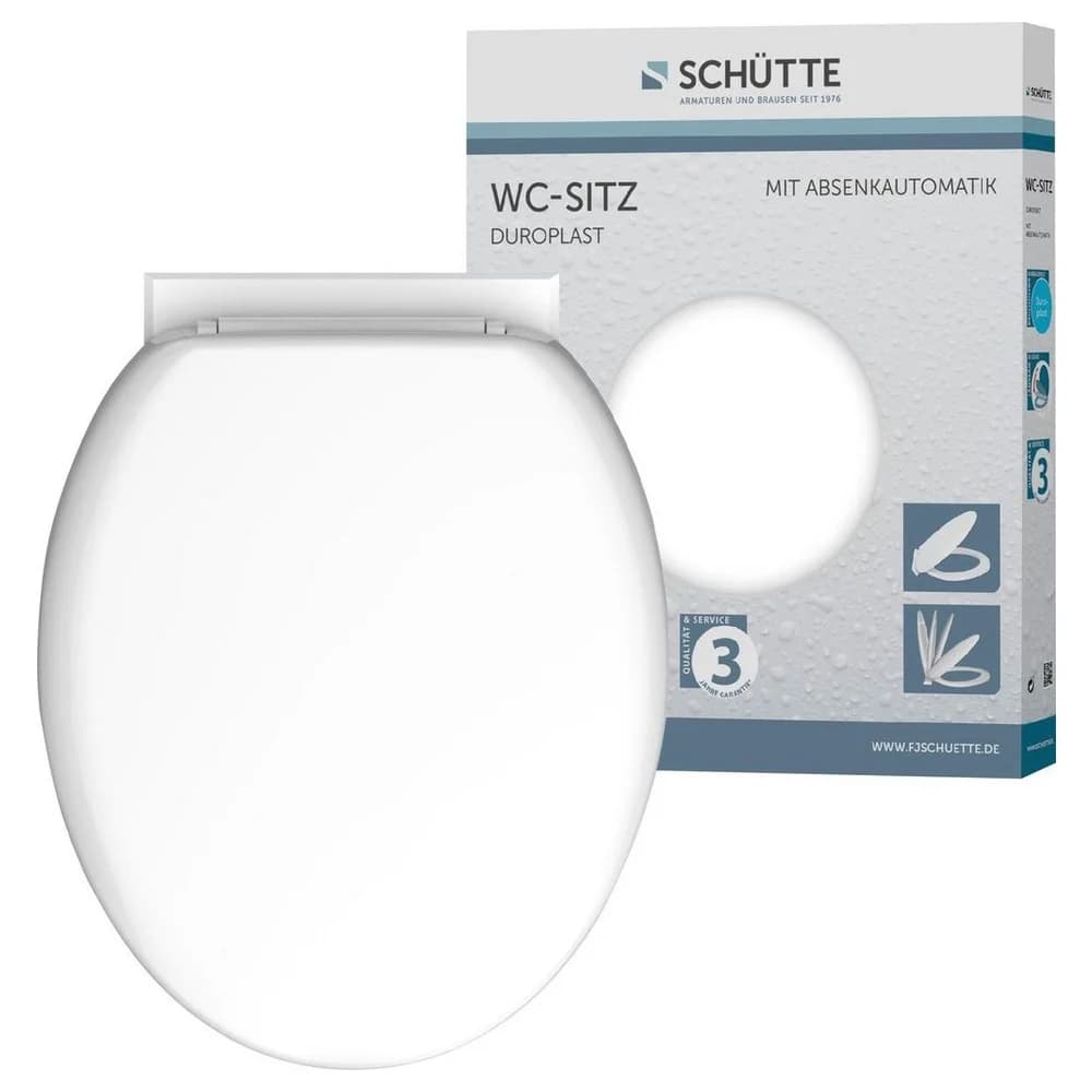Schütte WC-Sitz UNI, Duroplast, Absenkautomatik weiß