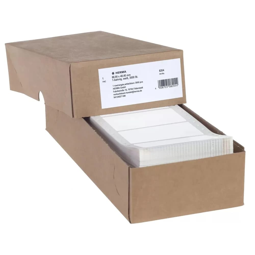 HERMA 8204 Computer-Etiketten Weiß 88,9 x 48,4 mm 3000 Stück