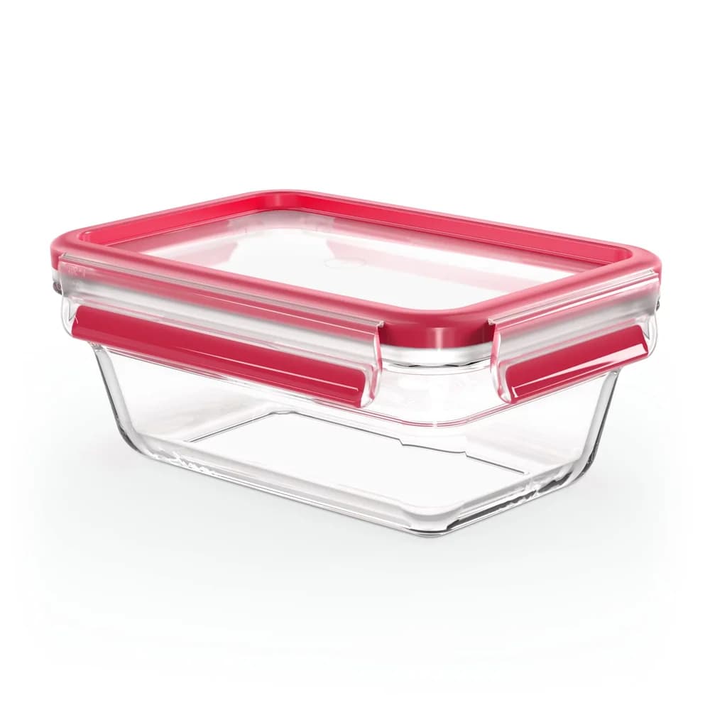 Emsa Clip&Close Glass Vorratsdose 850 ml Glas Rot