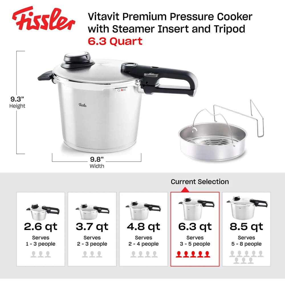 Fissler VITAVIT PREMIUM Schnellkochtopf 22cm/6l - D ca. 22.00