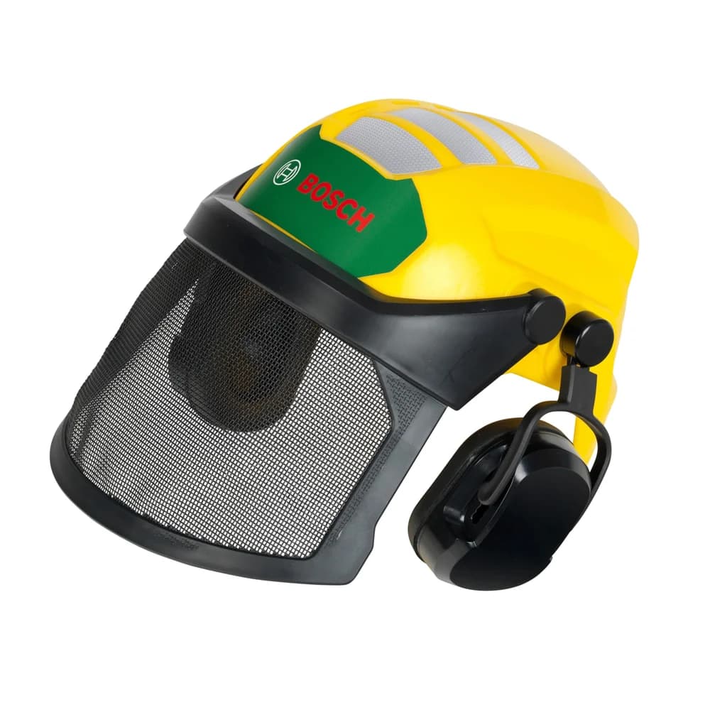 Theo Klein Spiel-Werkzeugstation 8199 Bosch Waldarbeiter Helm mit Visier