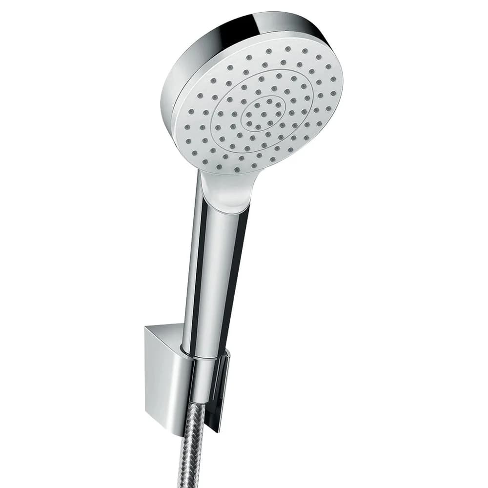 hansgrohe Brausehalter-Set Crometta EcoSmart 1600mm Schlauch, 9 l/min, weiß/chrom