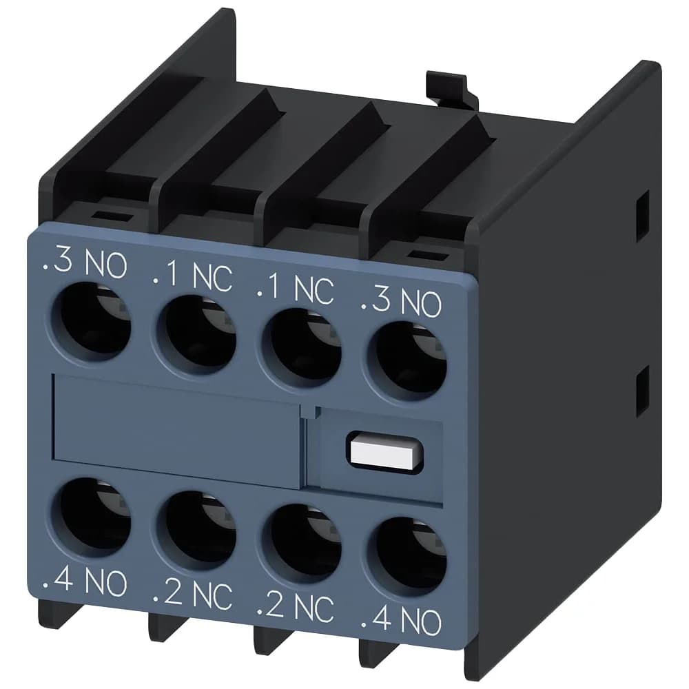 Auxiliary switch on the front 2 no + 2 nc