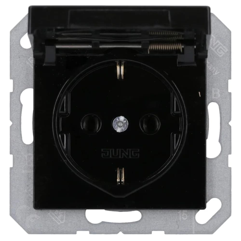 JUNG Steckdose SCHUKO A1520KLSW - Schwarz