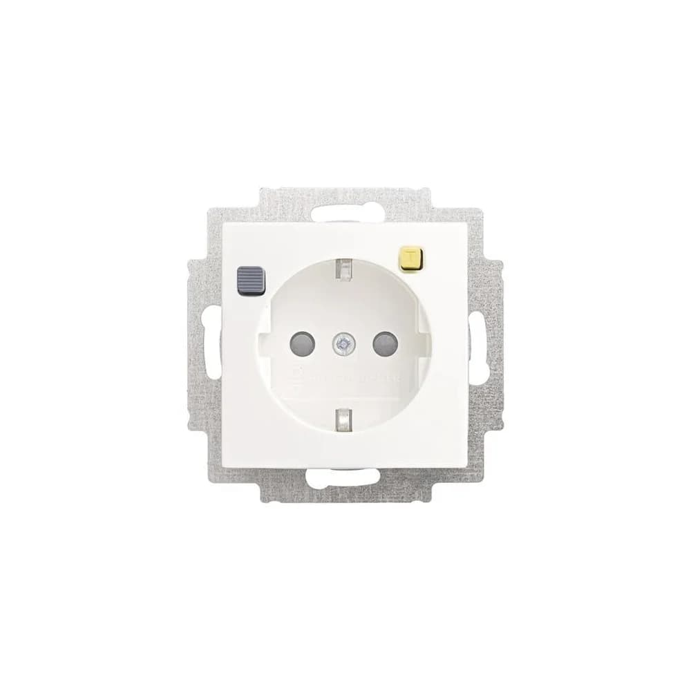 SCHUKO® Steckdosen-Einsatz FI-SCHUKOMAT mit Fehlerstrom-Schutzschalter (alpinweiß)