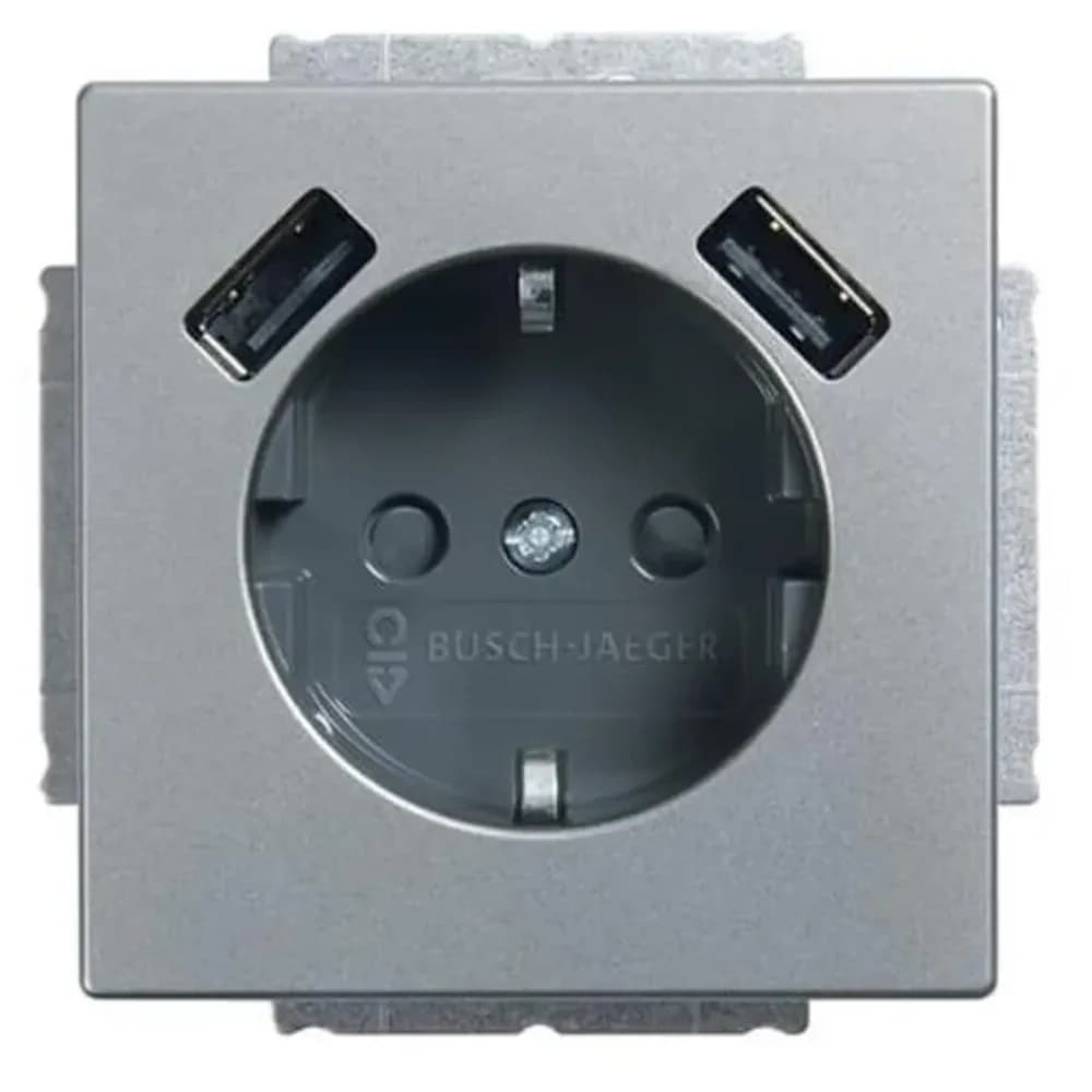 Busch-Jaeger SCHUKO-2x USB Steckdose 20 EUCB2USB-866