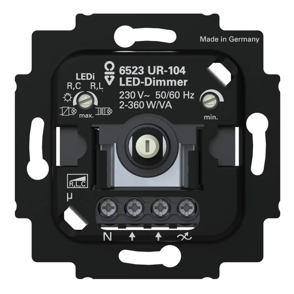 Busch-Jaeger LED-Dimmer. 2+3 Draht mit 6523 UR-104