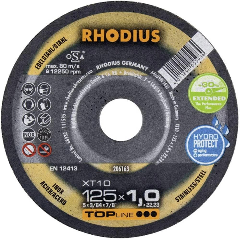 RHODIUS Trennscheibe XT10 125 x 1,0mm gerade