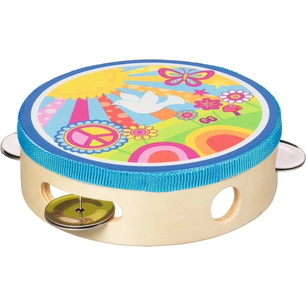 goki Spielzeug-Musikinstrument goki Tamburin mit Schellen Sonnenschein