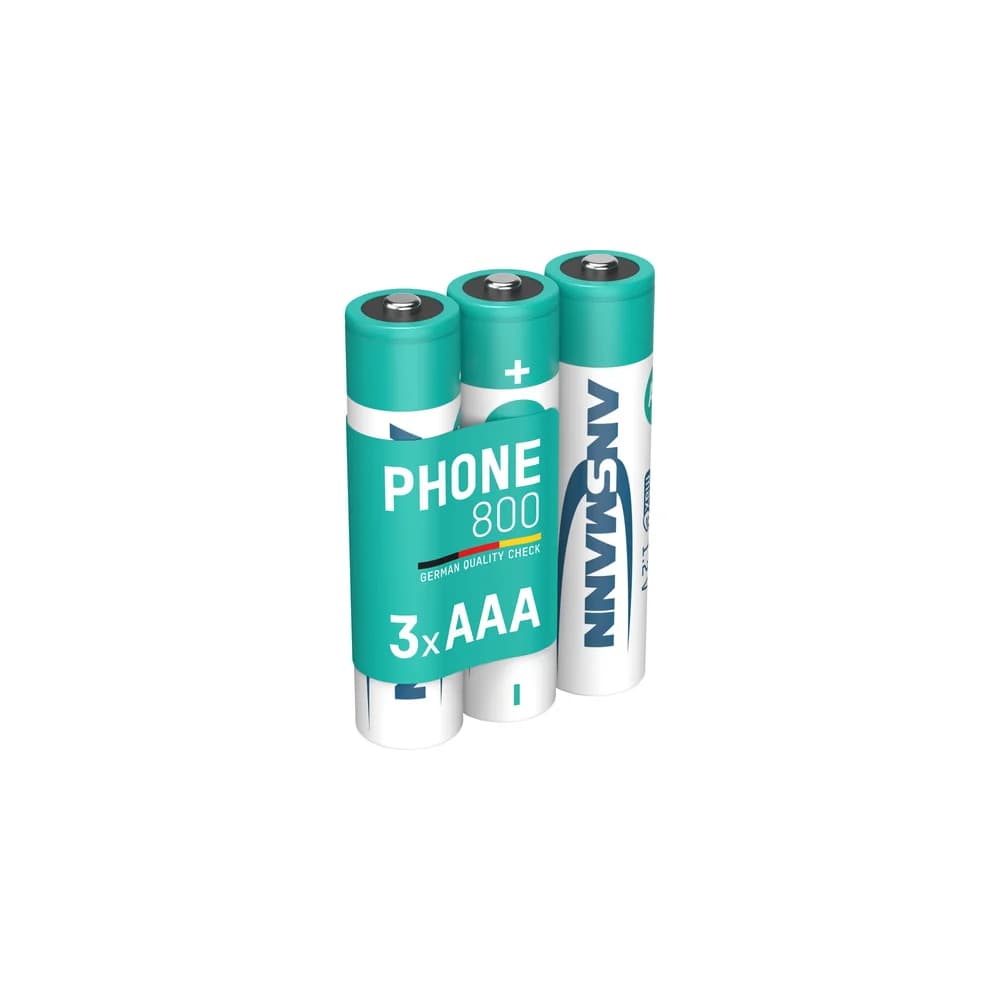 Ansmann 5030142 NiMH Micro AAA Akku, Dect-Telefon, 800 mAh, 3er Pack