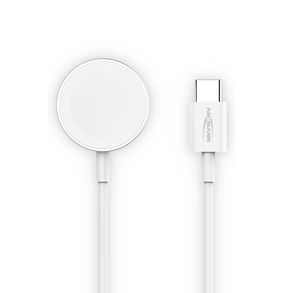 ANSMANN USB-C Ladekabel für Apple Watch (weiß, 100cm)