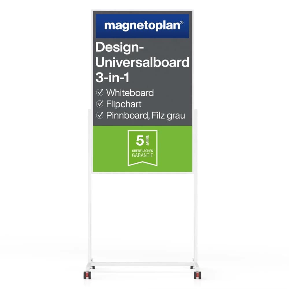 Magnetoplan Universal-Board, Filz grau, 750 x 1200 mm