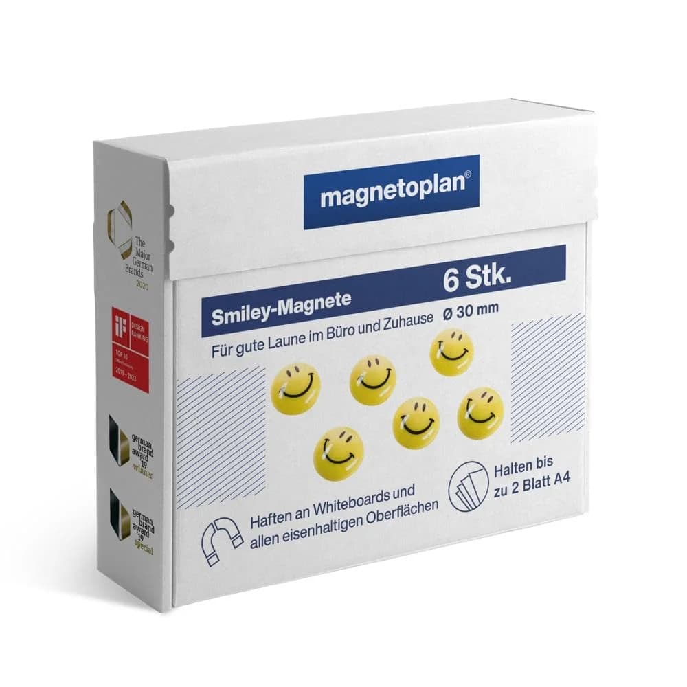 magnetoplan Smiley Magnete groß 40mm 4St
