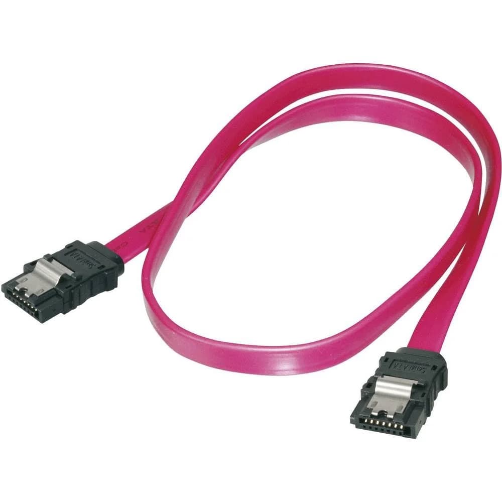 DIGITUS SATA Anschlusskabel, L-Typ, m/ Verschluß Bu/Bu, 0.3m