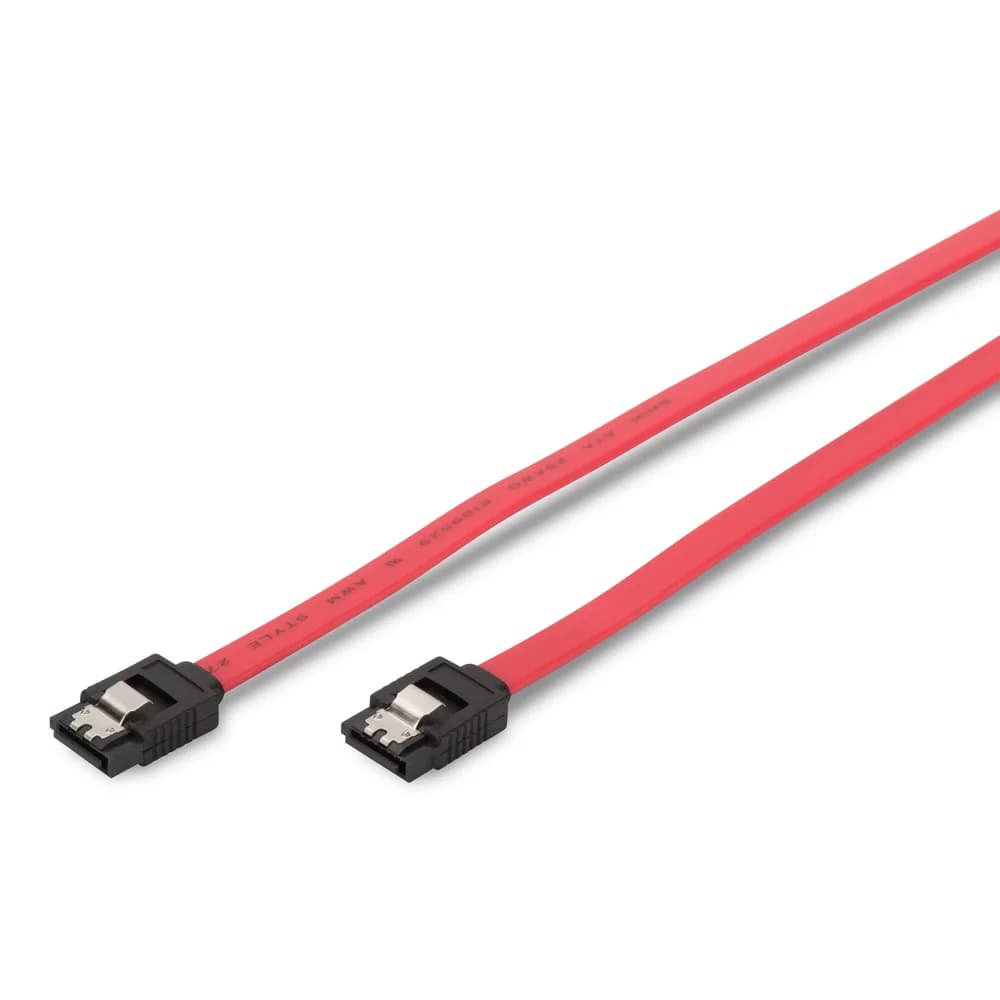DIGITUS SATA Anschlusskabel, L-Typ, m/ Verschluß Bu/Bu, 0.5m