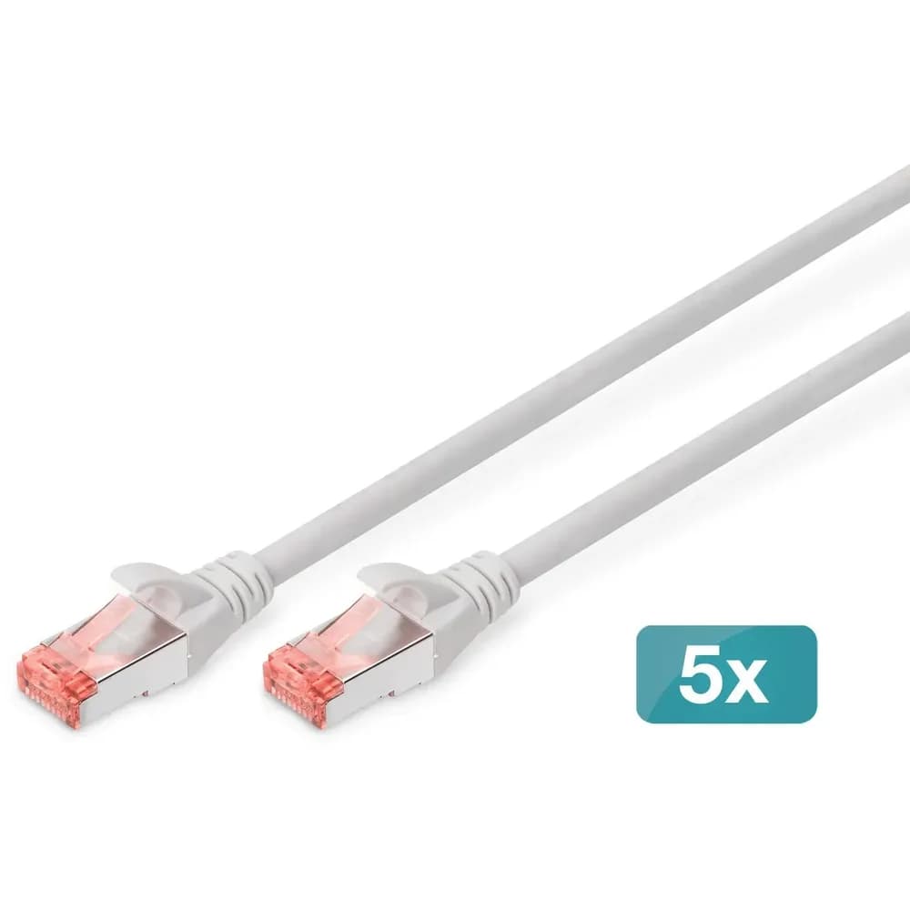 Digitus CAT 6 S/FTP Patchkabel, 5 Stück