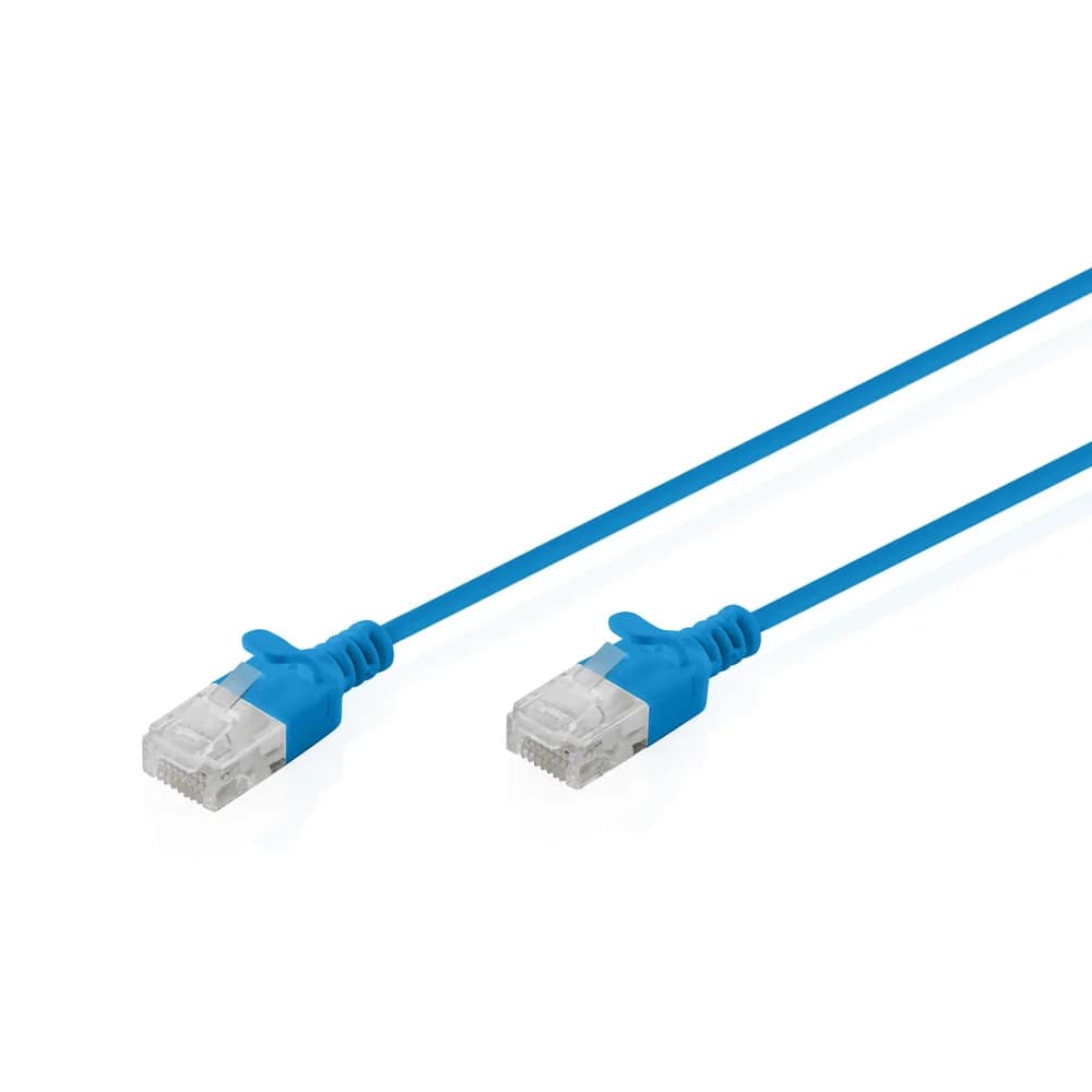 Digitus CAT 6 U-UTP Slim Patchkabel, 5 m, Blau