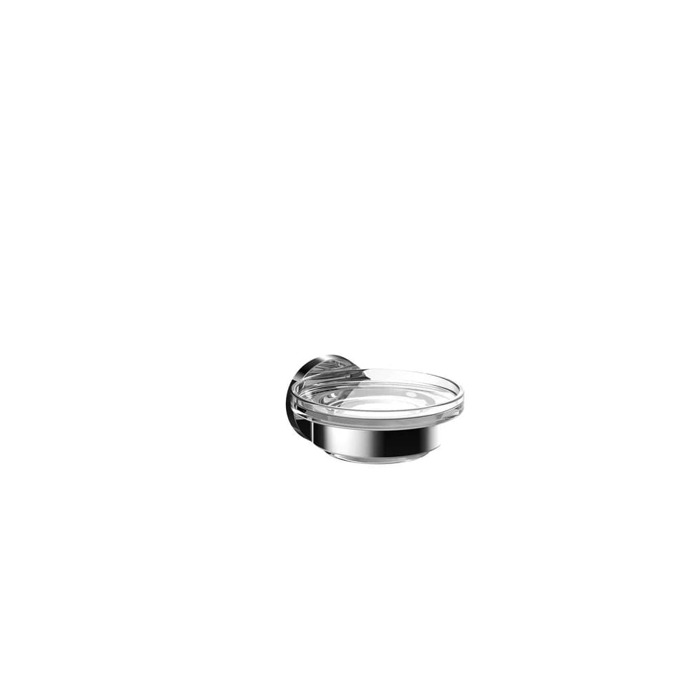 emco round Seifenhalter, Schale aus Kristallglas, 433000100, Farbe: Chrom