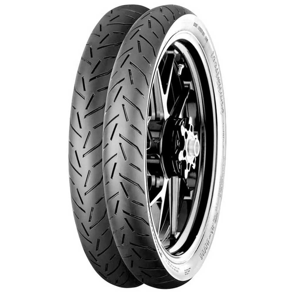 Continental Motorradreifen ContiStreet ( 2.75-18 RF TL 48P Hinterrad, M/C, Vorderrad ) - Silber