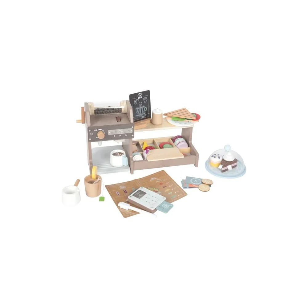 Small Foot Spielküche Barista Café-Set, 35x16x22 cm Holz, Kunststoff bunt