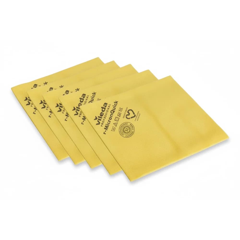 vileda PROFESSIONAL Mikrofasertücher r-MicronQuick 5 Stück gelb, 38x40 cm