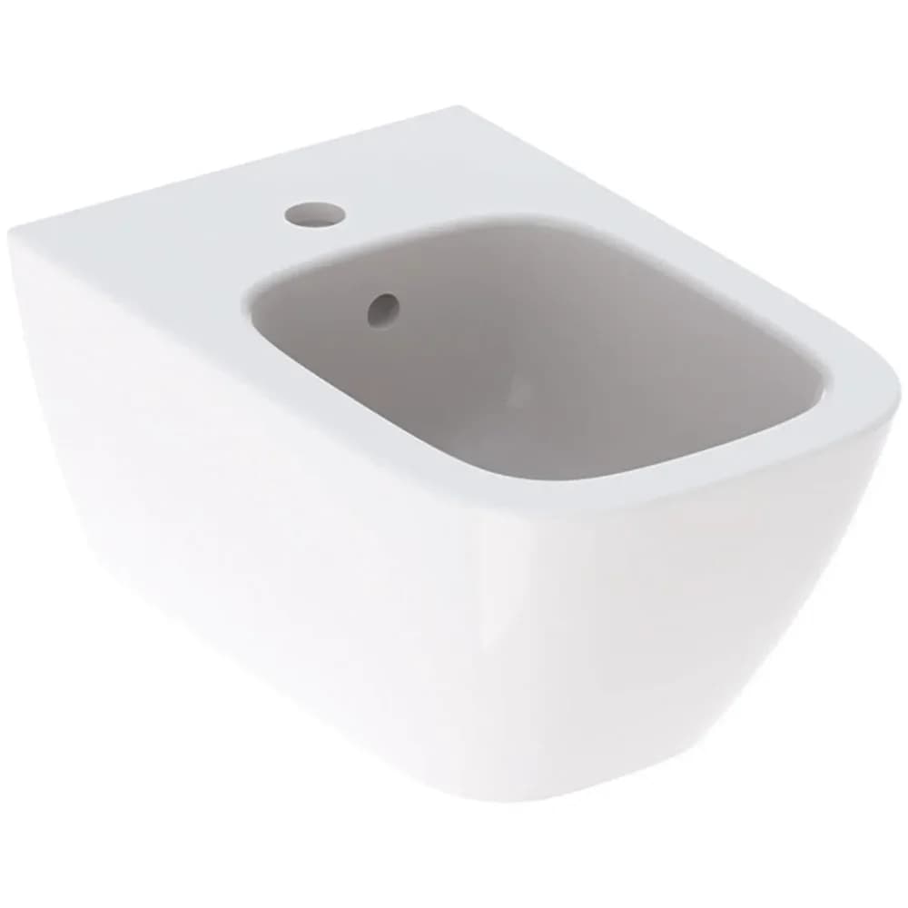 Geberit Smyle Square Wand-Bidet 500209018 KeraTect/weiß, geschlossene Form, mit Überlauf