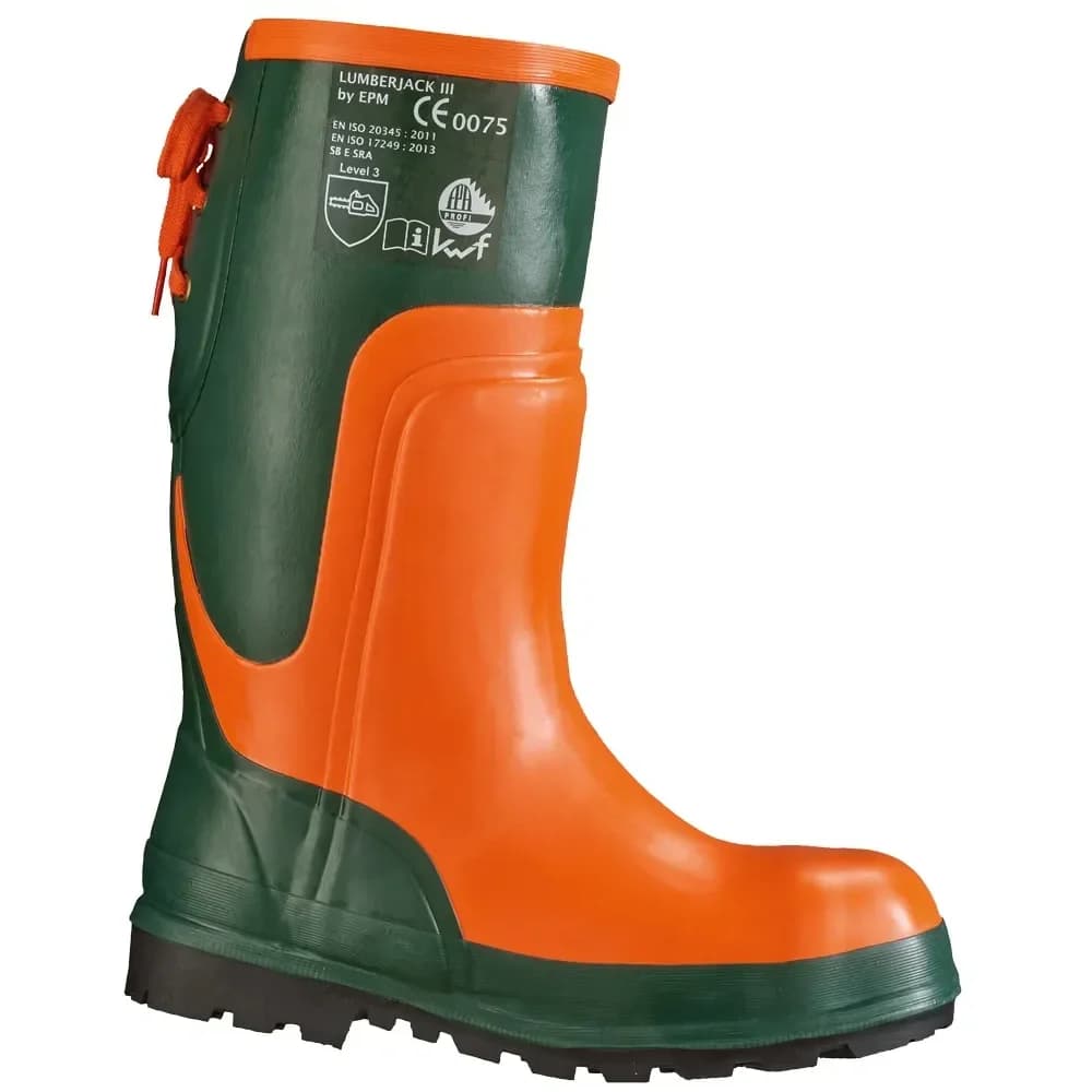 Forst-Gummistiefel Ulme orange/grün Größe 48