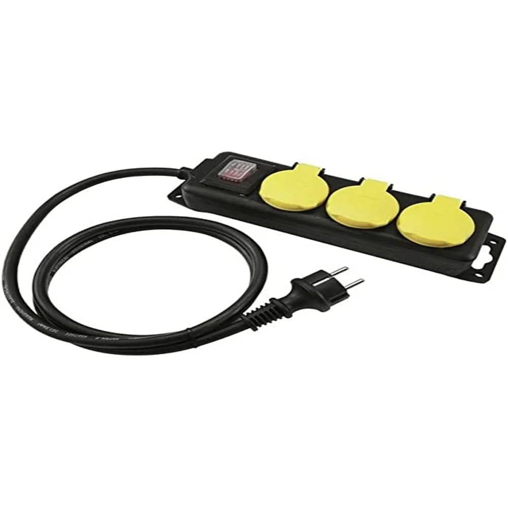 EUROLITE Steckdosenleiste 3-fach IP44 sw 5m